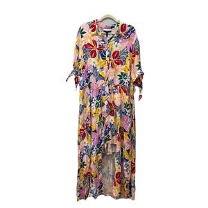 Eloquii Elegance Paradiso Floral Maxi Romper Women’s Size 20 Tropical Print NWT